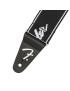 Fender® WeighLess™ 2" Running Logo Strap BW