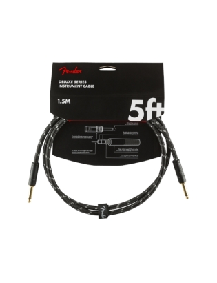 Fender® Deluxe Instrument Cable 1,5m Black Tweed
