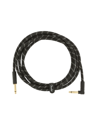 Fender® Deluxe Instrument Cable Angled 3m Black Tweed
