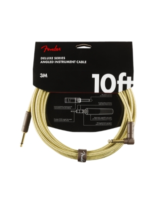 Fender® Deluxe Instrument Cable Angled 3m Tweed