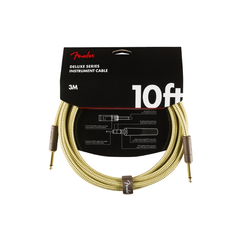 Fender® Deluxe Instrument Cable 3m Tweed