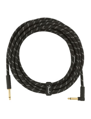 Fender® Deluxe Instrument Cable Angled 5,5m Black Tweed