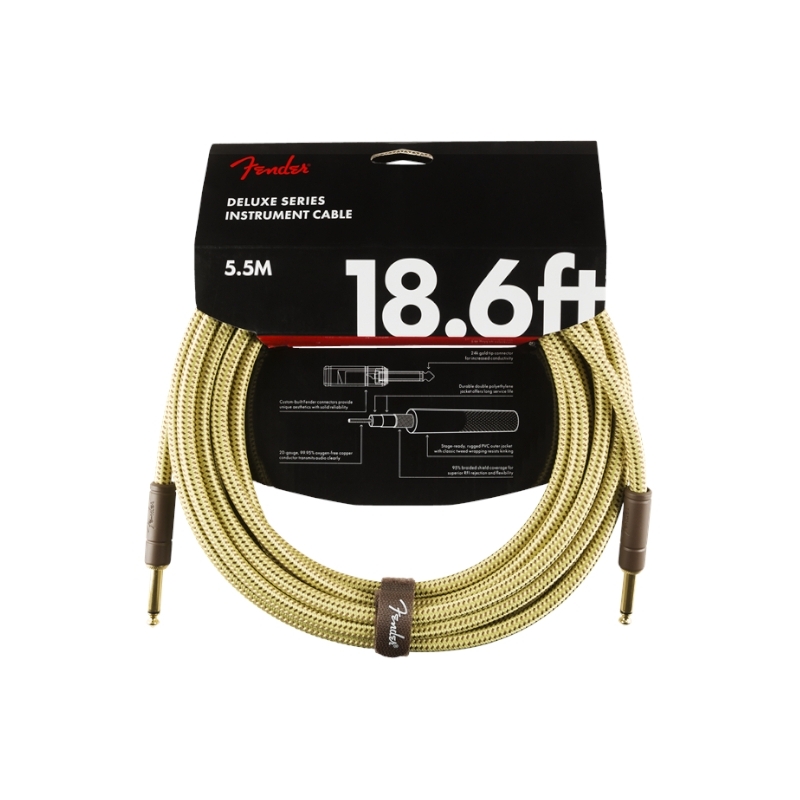 Fender® Deluxe Instrument Cable 5,5m Tweed