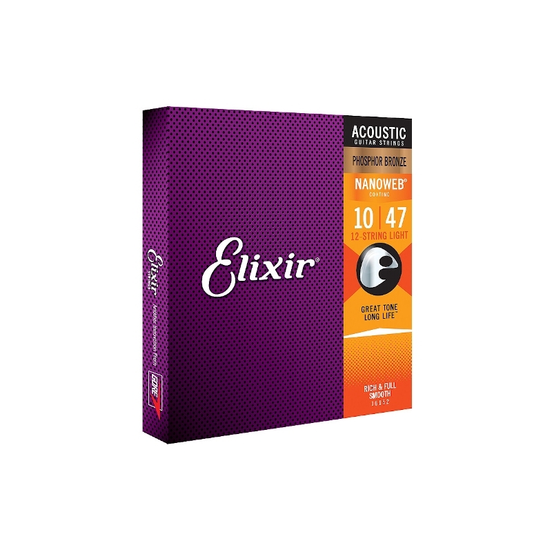 Elixir® 16152 Nanoweb® Phosphor Bronze Light 12-String
