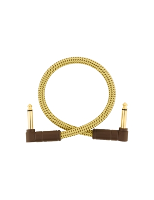 Fender® Deluxe Instrument Cable Angled 30cm Tweed