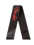 Fender® Black Poly Strap Red Logo