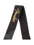 Fender® Black Poly Strap Yellow Logo