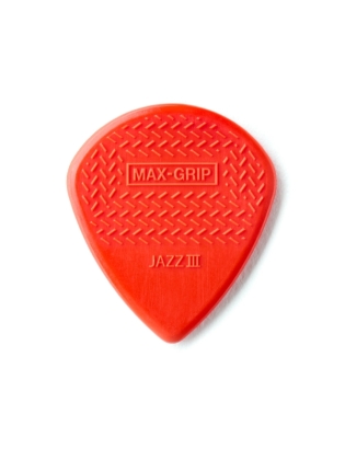Dunlop Max-Grip® Jazz III Red Nylon Pick 6-Pack