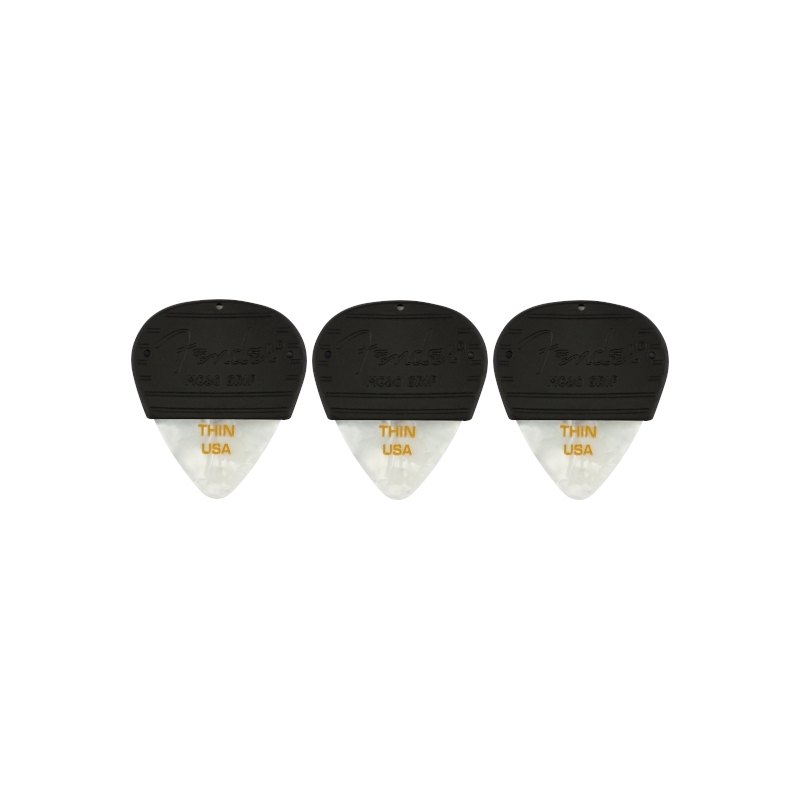 Fender® Mojo Grip™ Celluloid Pick WM Thin 3-Pack