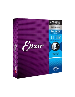 Elixir® 11025 Polyweb® 80/20 Bronze Custom Light