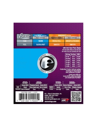 Elixir® 11025 Polyweb® 80/20 Bronze Custom Light