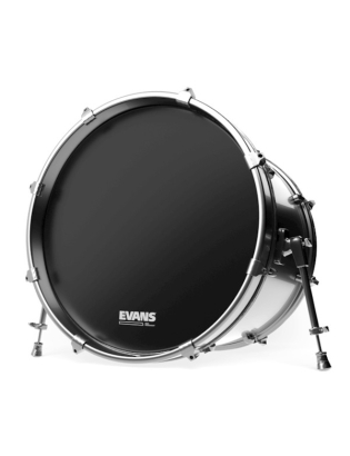 Evans EQ3 Resonant No Port Bass Drum Black 22"