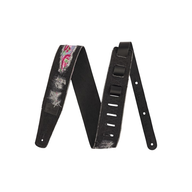Fender® x Wrangler® Ripped Denim Strap Black