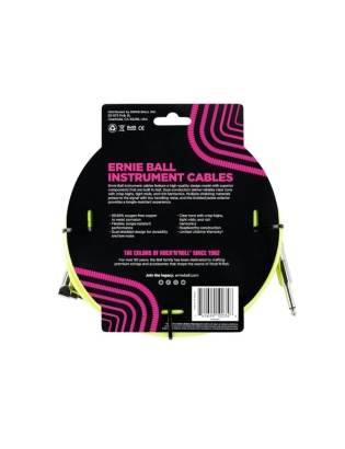 Ernie Ball 6080 Instrument Cable Neon-Gelb 3m