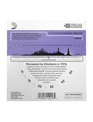 D'Addario EJ26 Phosphor Bronze Custom Light