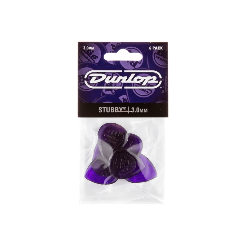 Dunlop Stubby Jazz Pick 3,0 6-Pack