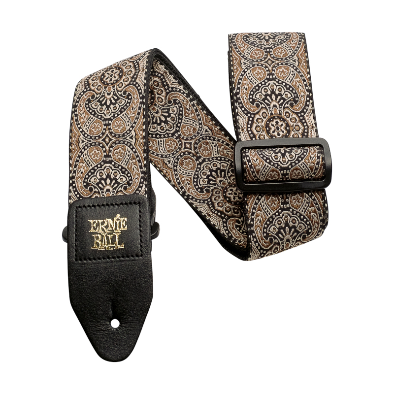 Ernie Ball 4163 Jacquard Strap Gold&Black Paisley