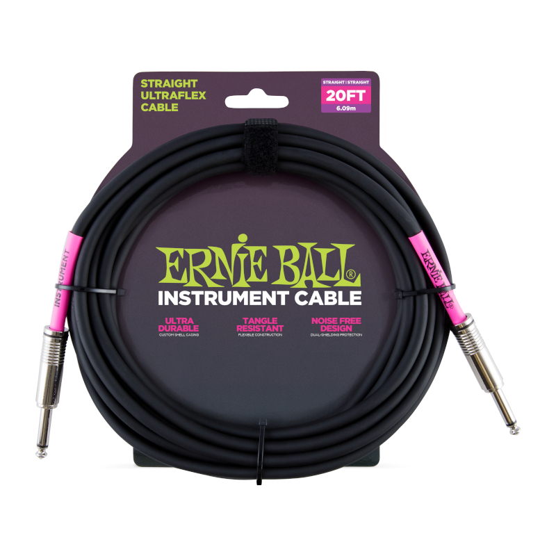 Ernie Ball 6046 Instrument Cable Schwarz 6m