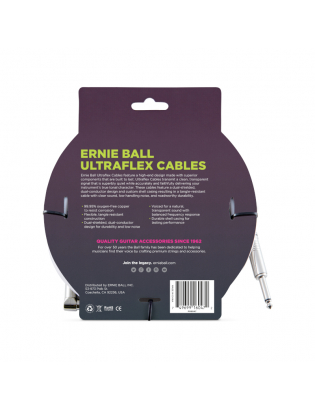 Ernie Ball 6047 Instrument Cable Weiß 6m