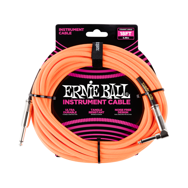 Ernie Ball 6084 Instrument Cable Neon-Orange 5,5m