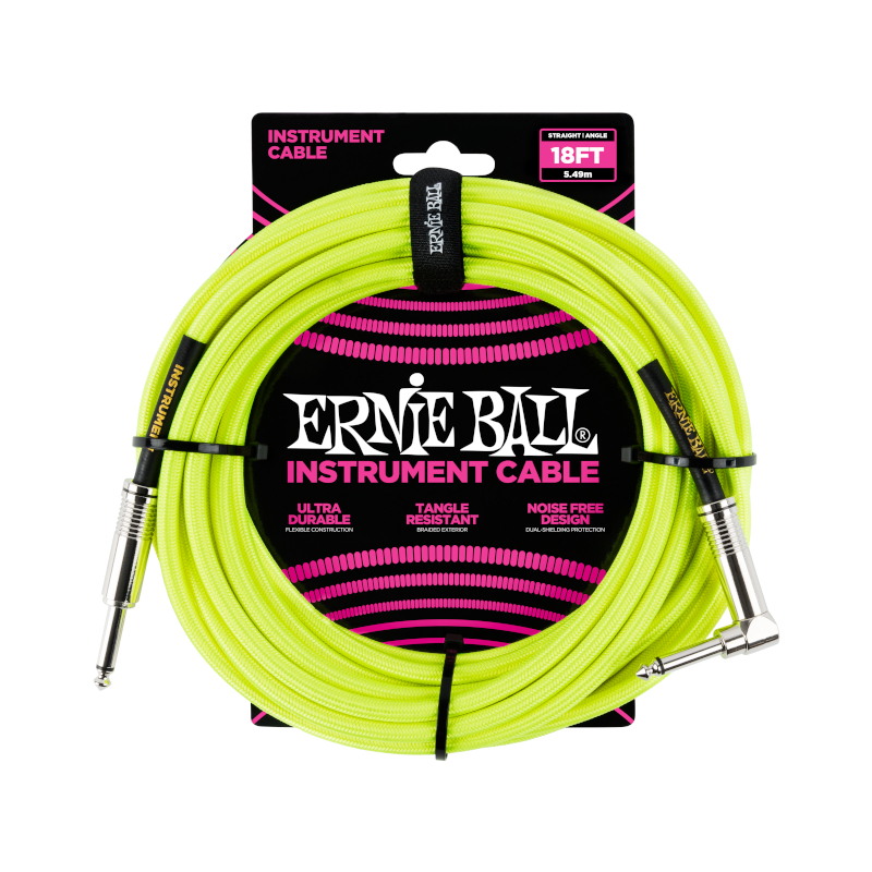 Ernie Ball 6085 Instrument Cable Neon-Gelb 5,5m