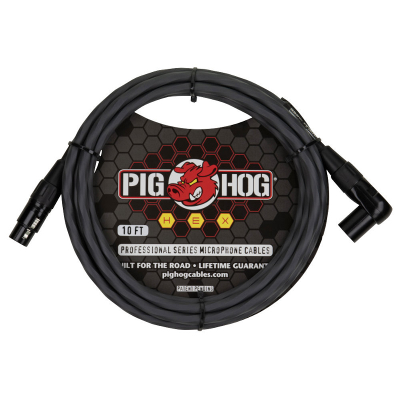 Pig Hog Angled Hex Mic Cable 3m