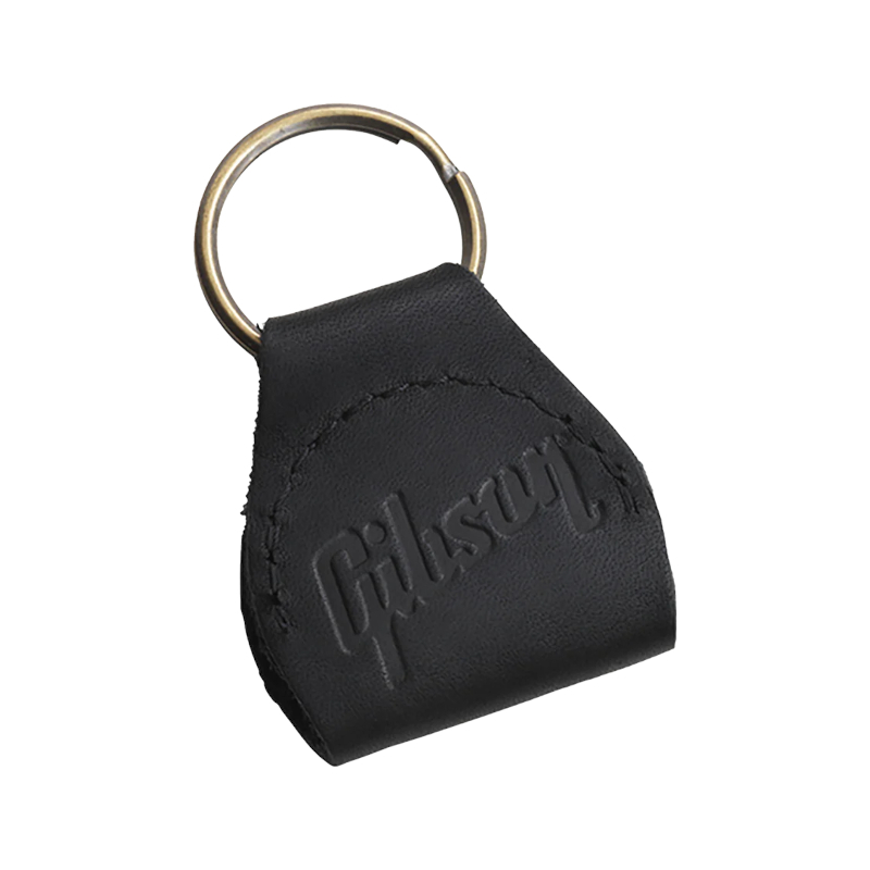 Gibson Premium Leather Pickholder Keychain BLK