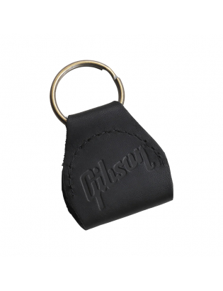 Gibson Premium Leather Pickholder Keychain BLK