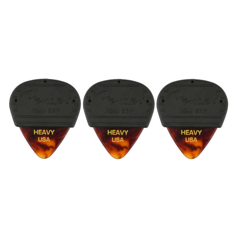 Fender® Mojo Grip™ Celluloid Pick TS Heavy 3-Pack