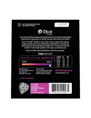 Elixir® 21027 Attune™ Phosphor Bronze Custom Light