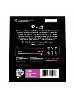 Elixir® 21052 Attune™ Phosphor Bronze Light