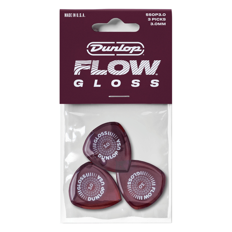 Dunlop Flow® Gloss Pick 3,0 3-Pack
