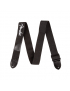 Fender® Black Poly Strap White Logo