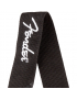Fender® Black Poly Strap White Logo