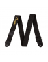 Fender® Black Poly Strap Yellow Logo