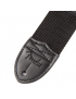 Fender® Black Poly Strap Yellow Logo