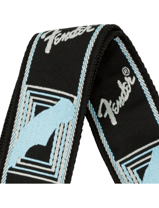 Fender® Monogrammed Strap Black/Grey/Blue