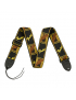 Fender® Monogrammed Strap Black/Yellow/Brown