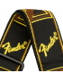 Fender® Monogrammed Strap Black/Yellow/Brown