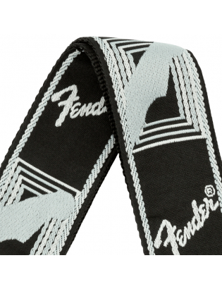 Fender® Monogrammed Strap Black/Grey/DarkGrey