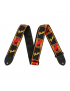 Fender® Monogrammed Strap Black/Yellow/Red