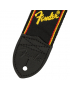 Fender® Monogrammed Strap Black/Yellow/Red