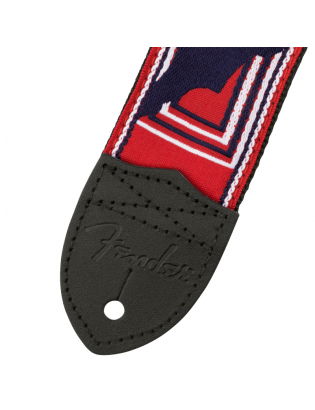 Fender® Monogrammed Strap Red/White/Blue