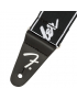Fender® WeighLess™ 2" Running Logo Strap BW