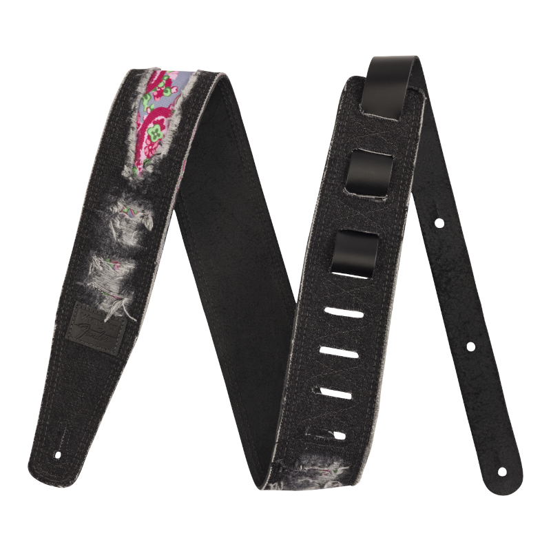 Fender® x Wrangler® Ripped Denim Strap Black