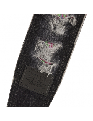 Fender® x Wrangler® Ripped Denim Strap Black