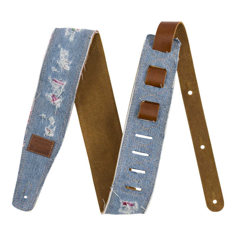 Fender® x Wrangler® Ripped Denim Strap Indigo
