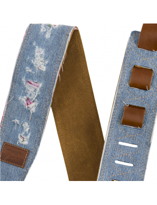 Fender® x Wrangler® Ripped Denim Strap Indigo