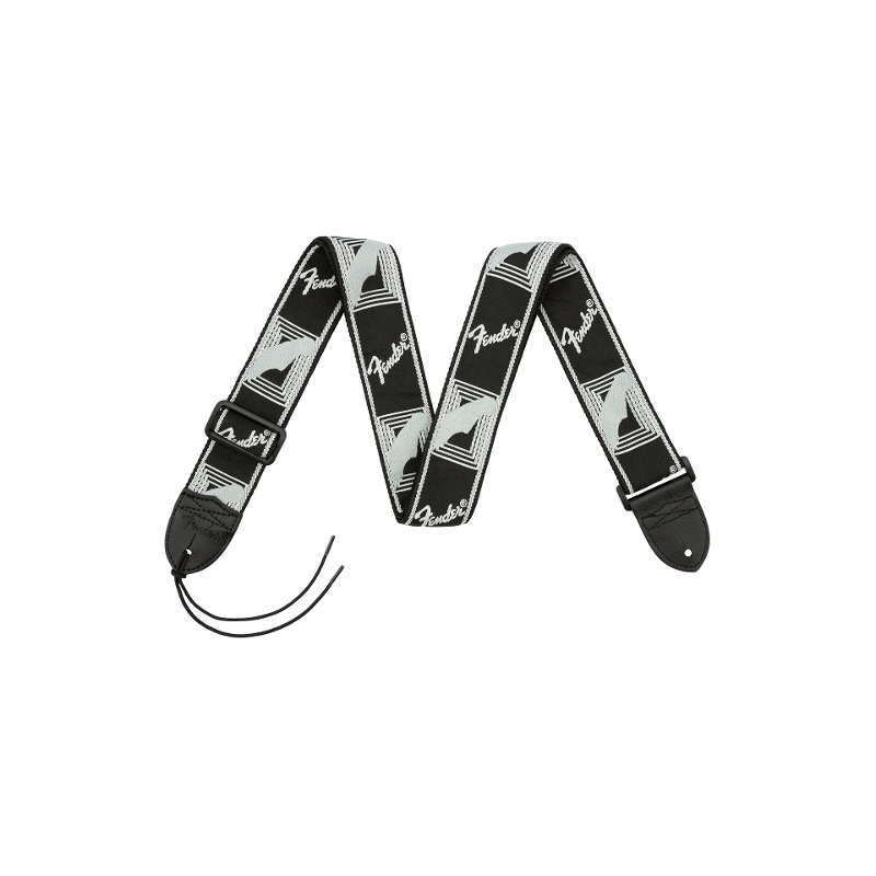 FenderÂ® Monogrammed Strap Black/Grey/DarkGrey